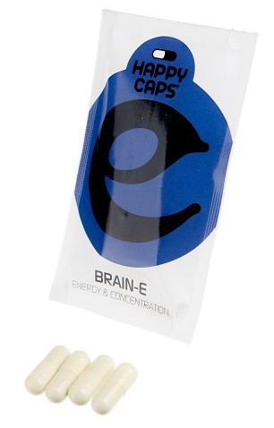 Happy Caps Brain E - Kapsuly na energiu a koncentráciu, 4 g