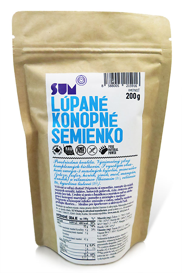 SUM Gepelde hennepzaden 200g