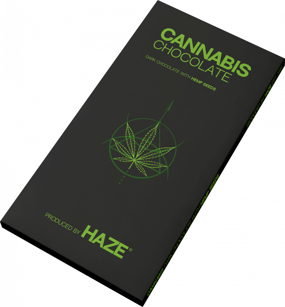HaZe Cannabis Dark Chocolate s konopnými semienkami, 80 g