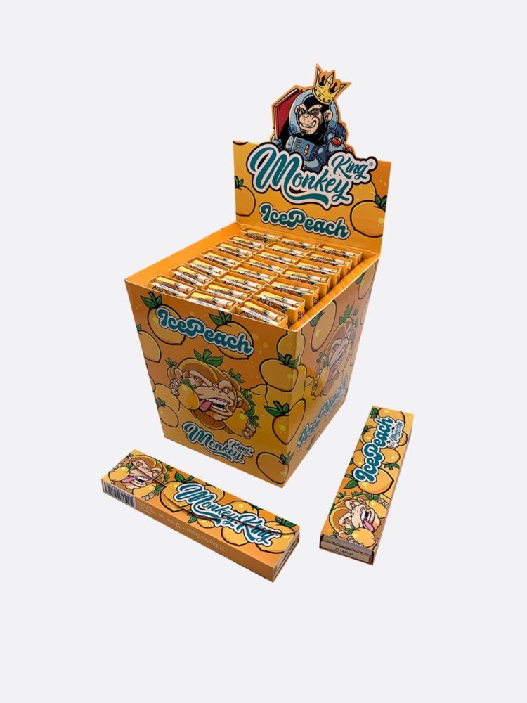 Monkey King Papieriky na cigarety s filtračnými hrotmi (vôňa ľadovej broskyne)