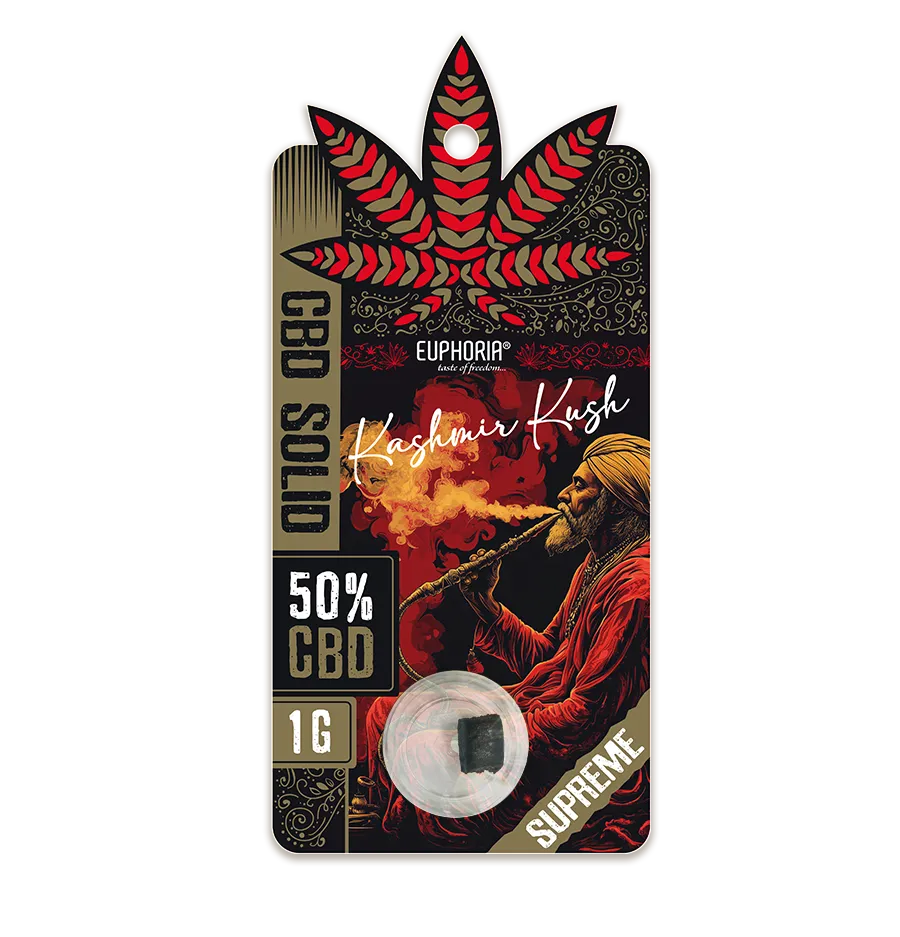 Euphoria CBD Solid Hash Kashmir Kush, CBD 50 %, 1 g