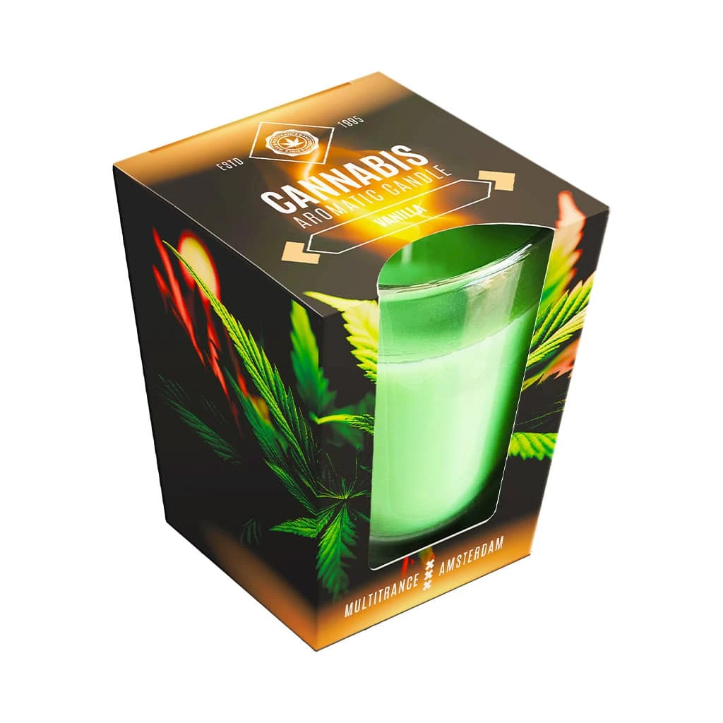 Aromatische kaars - Cannabis en vanillegeur