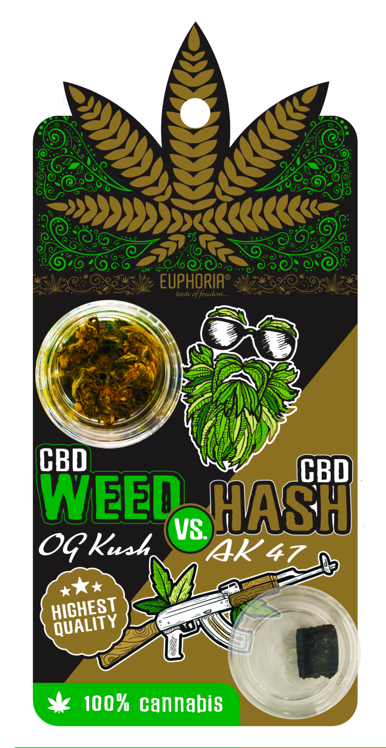 Euphoria CBD Weed OG Kush vs CBD Hash AK 47
