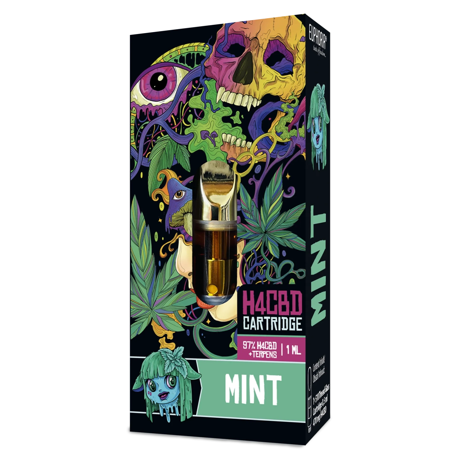 Euphoria H4CBD-patroon Kush Mint, H4CBD 97%, 1 ml