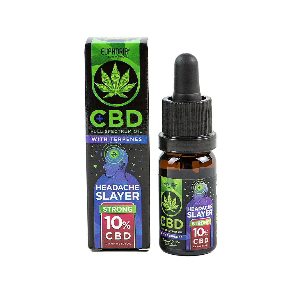 Euphoria CBD 10 % olej s terpénmi, 10 ml, 1000 mg - Potláčanie bolesti hlavy