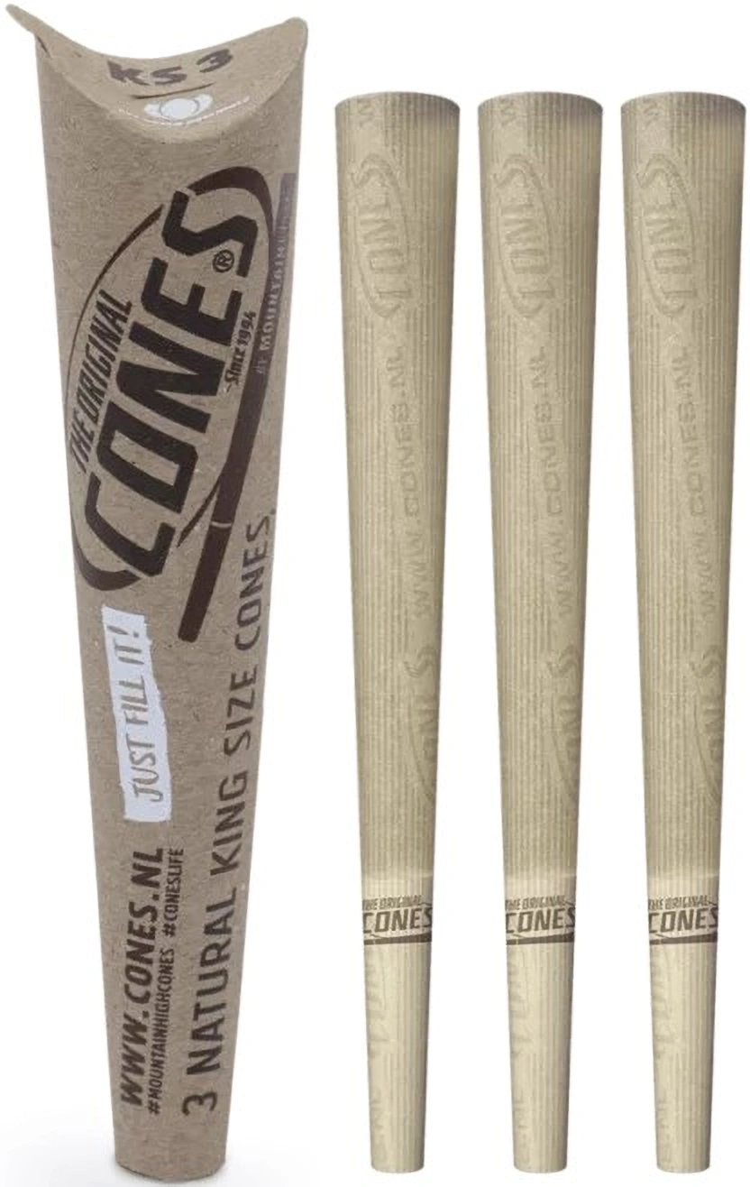 The Original Cones, Cones Natural Kingsize 3x papieren verpakking