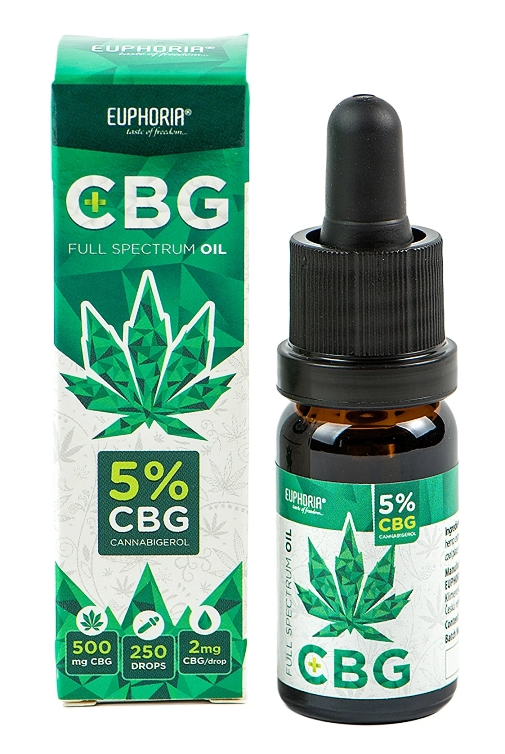 Euphoria CBG:CBD konopljino olje 5 %, 30 ml, 1500:300 mg