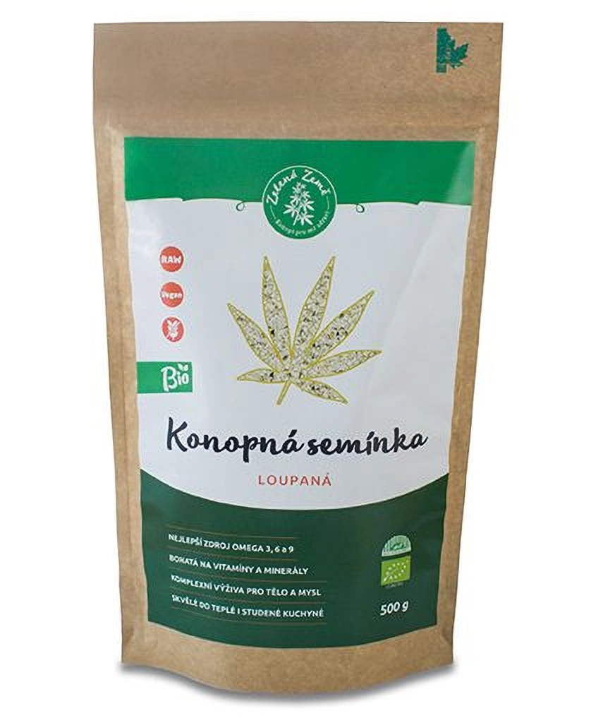 Zelena Zeme Hanfsamen geschält BIO, 500 g