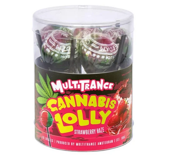 Cannabis Strawberry Haze lízátka – dárkové balení (10 lízátek)