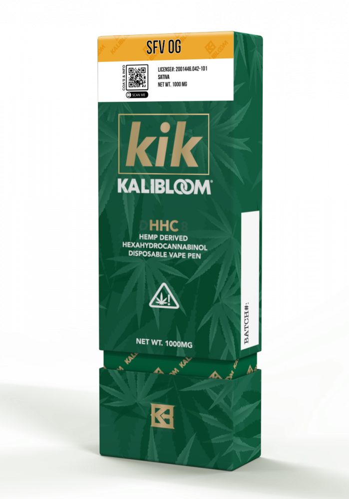 Kalibloom HHC Vape-pen SFV OG 96%, 1000 mg HHC, 1 ml