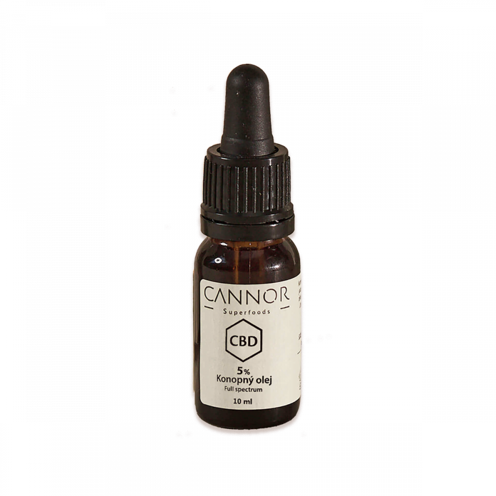 Cannor CBD konopný olej plného spektra 5%, 500 mg, 10 ml