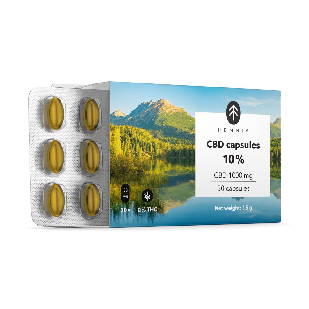Hemnia CBD-capsules 10%, 3000 mg, 90 stuks X 33.3 mg CBD