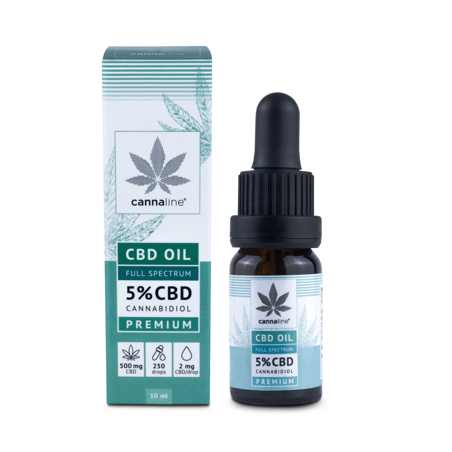 CANNALINE CBD konopný olej 5%, 500 mg, 10 ml