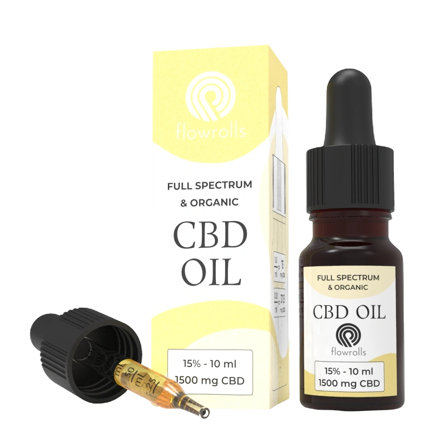 Flowrolls CBD Fullspectrum olie 15%, 1500 mg, 10 ml