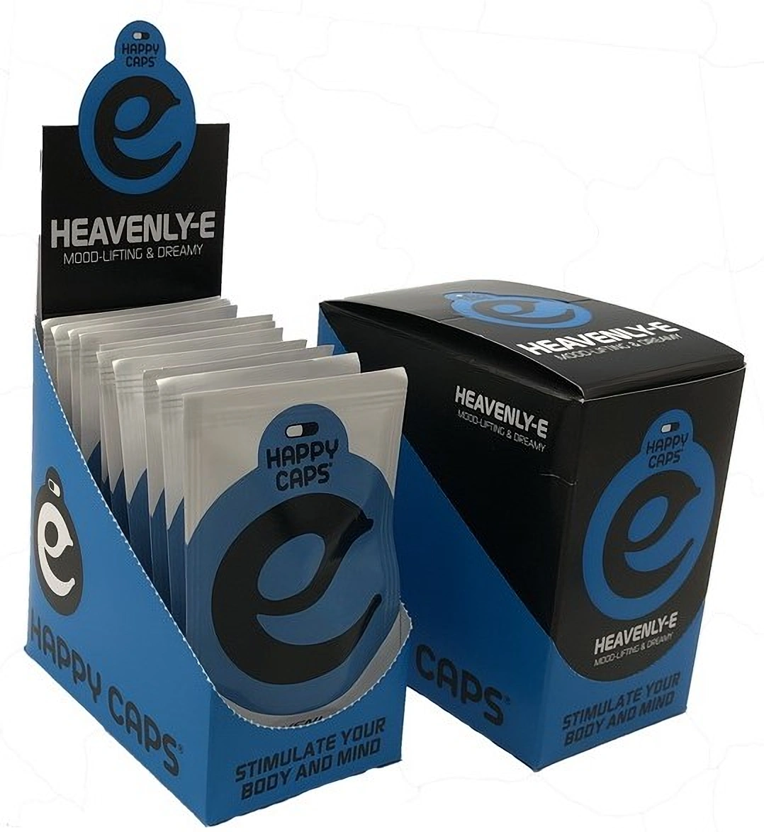 Happy Caps Heavenly E - Ontspannende en ontspannende capsules, doos van 10 stuks, 40 g