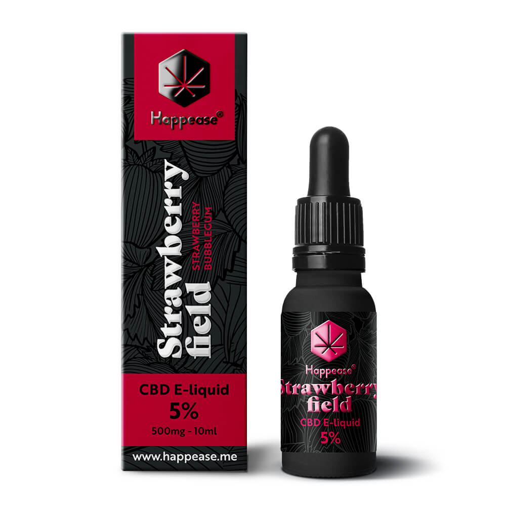 Happease CBD Vloeibaar Aardbeienveld, 5% CBD, 500 mg, 10 ml