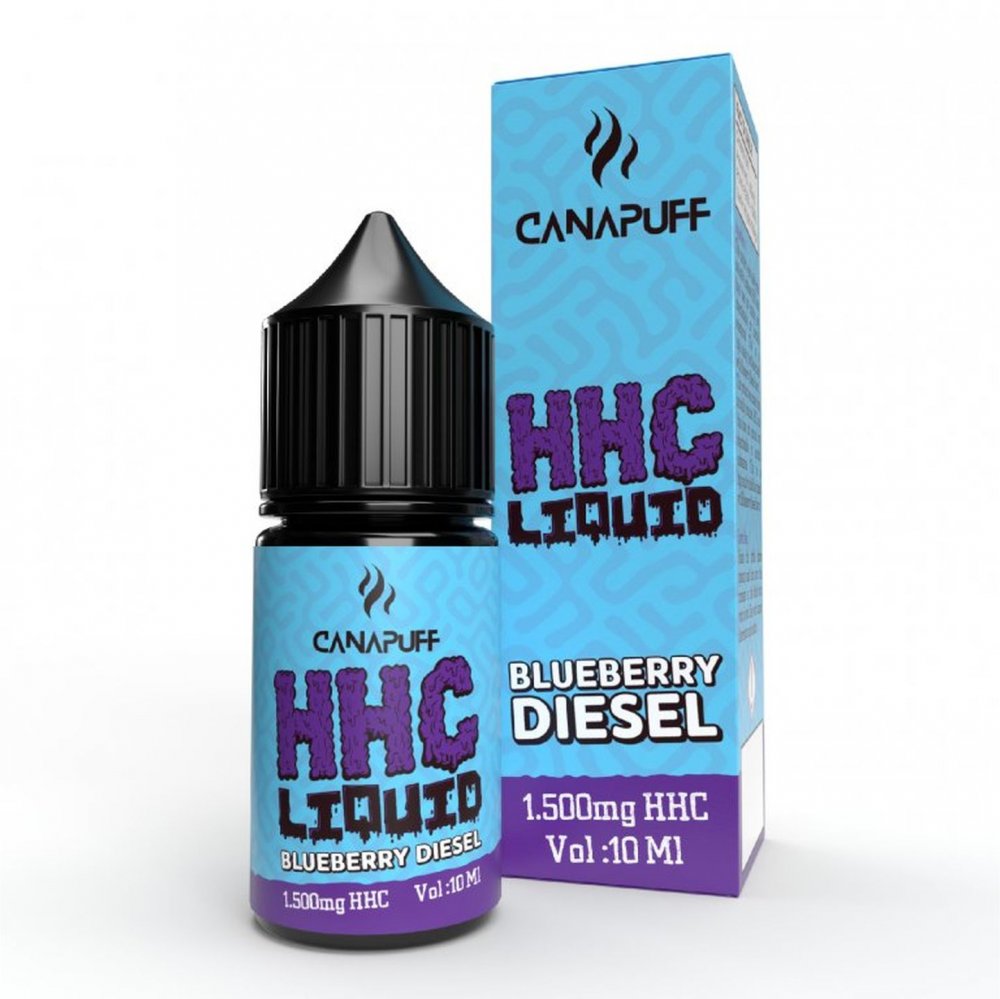 CanaPuff HHC Vloeibaar Bosbessen Diesel, 1500 mg, 10ml