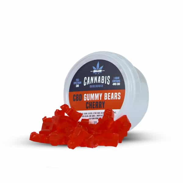 Cannabis Bakehouse CBD Gummi Bears - Cherry, 22 ks x 4 mg CBD, 30 g