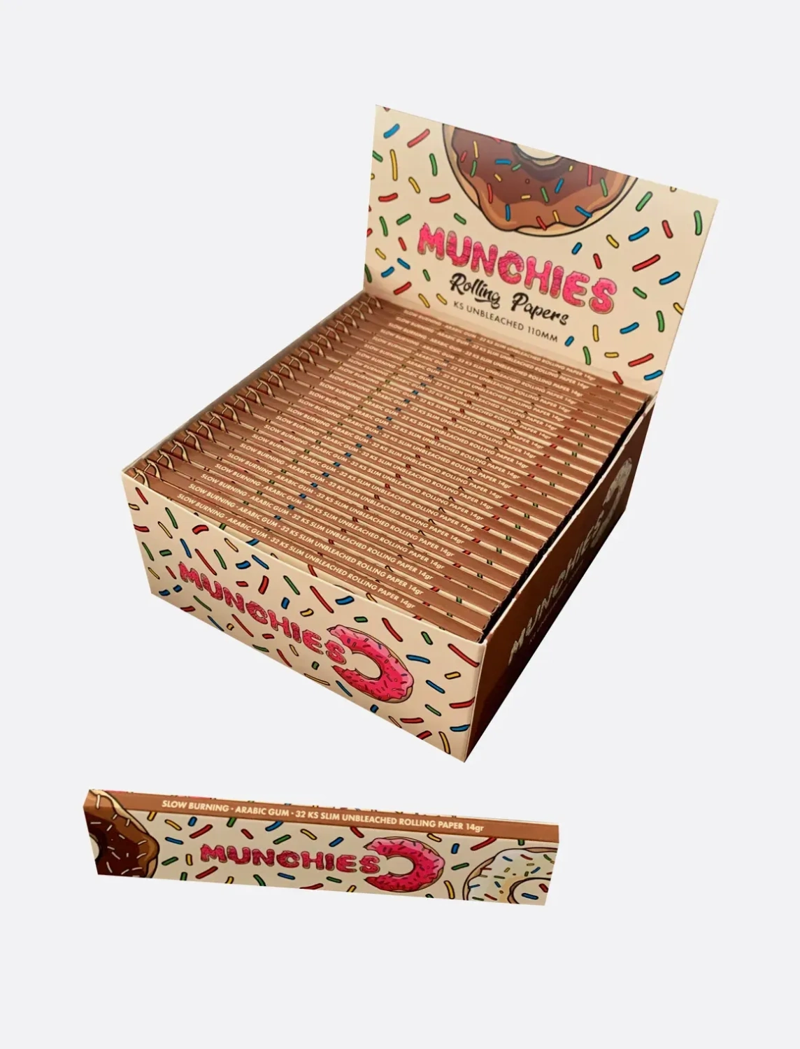 Monkey King KSS baliace papieriky Munchies Unbleached, 1 zošitok