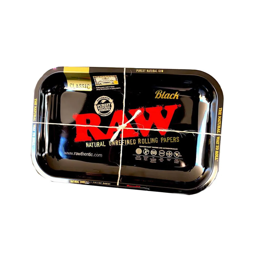 RAW – Čierny stredný kovový podnos na rolovanie