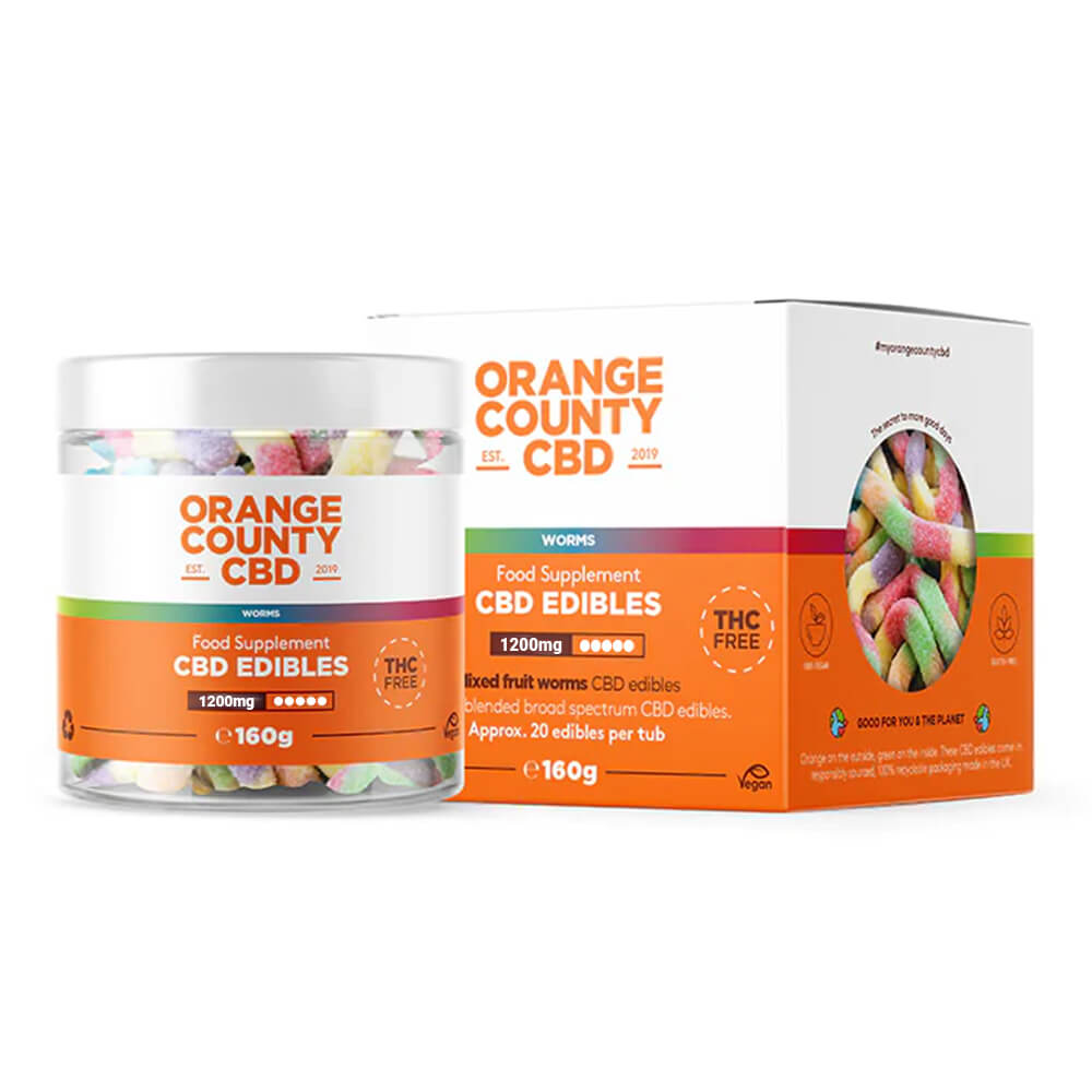 Orange County CBD Gummies Wormen, 1200 mg CBD, 160 g