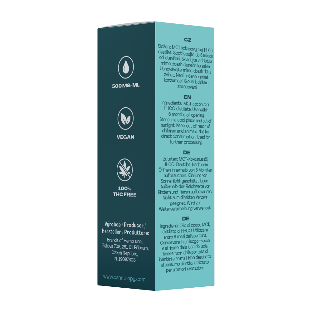 Canntropy HHC-O premium cannabinoide olie - 50 % HHC-O, 500 mg/ml, 10 ml