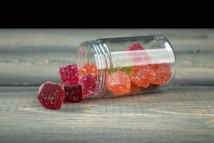 The container from which the CBD gummies are emptied