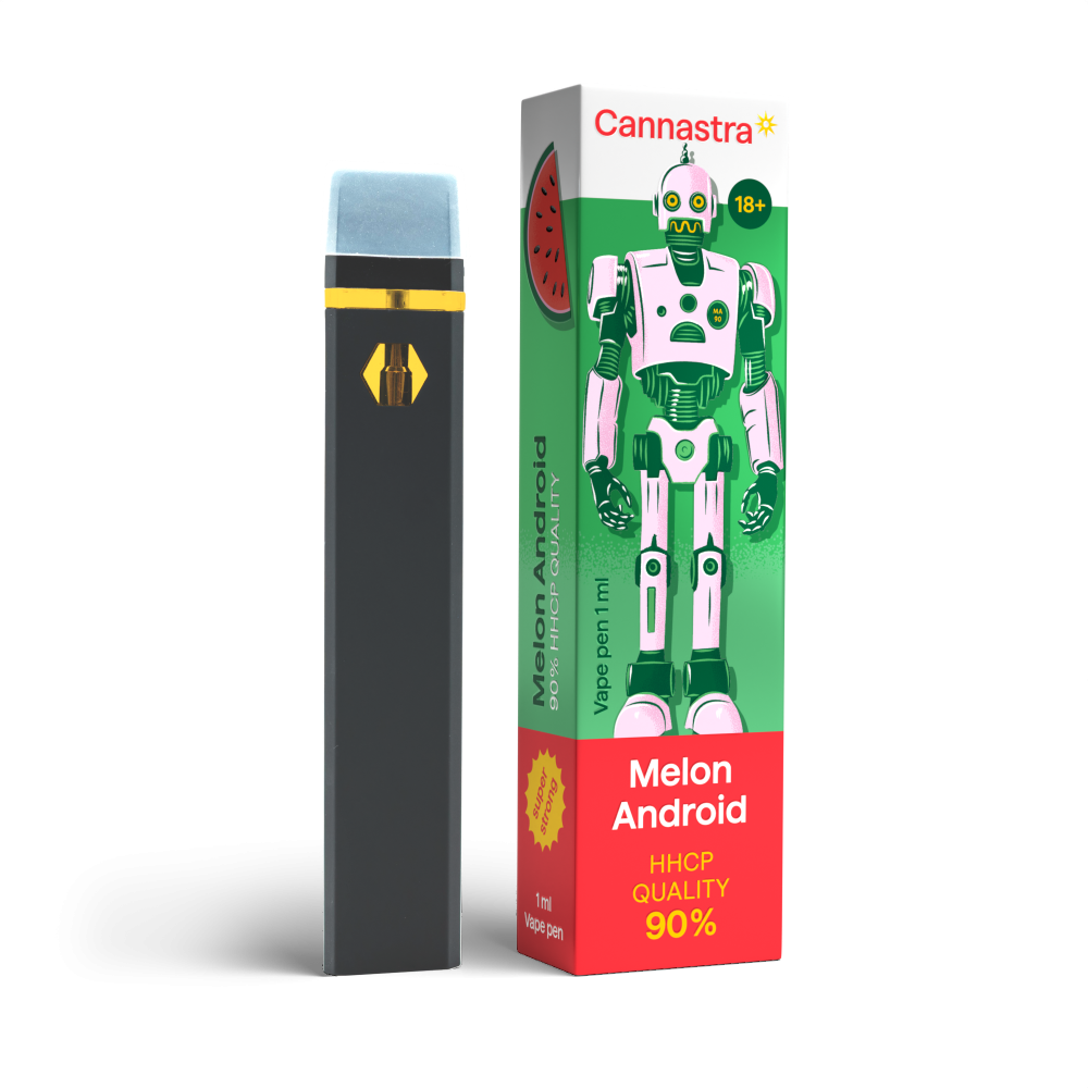 Cannastra HHCP Vape Pen Meloen Android, HHCP 90% kwaliteit, 1 ml