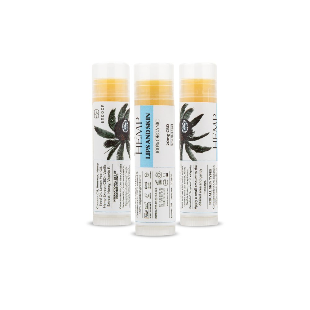 Endoca Balzám na rty a pokožku 20 mg CBD, 5 ml