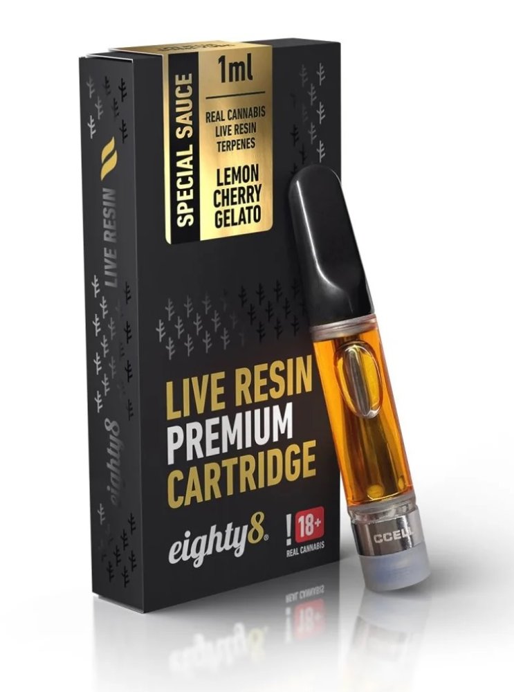 Eighty8 CBD Cartridge Lemon Cherry Gelato živé živicové terpény, 1 ml