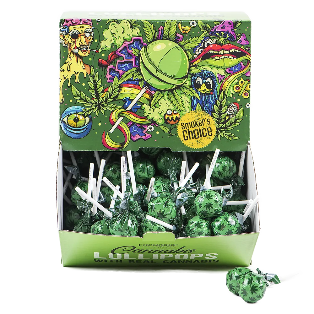 Euphoria Cannabis Lollipop s príchuťou cannabis (200 x 12 g)