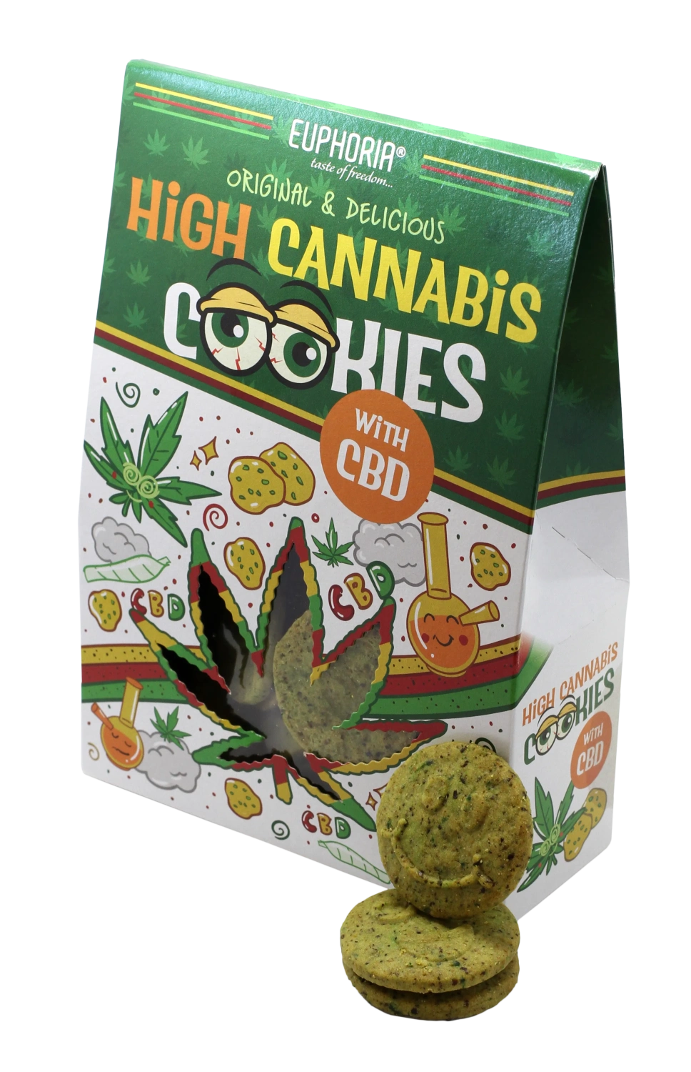 Euphoria Cereálne sušienky s CBD a konope, 100 g