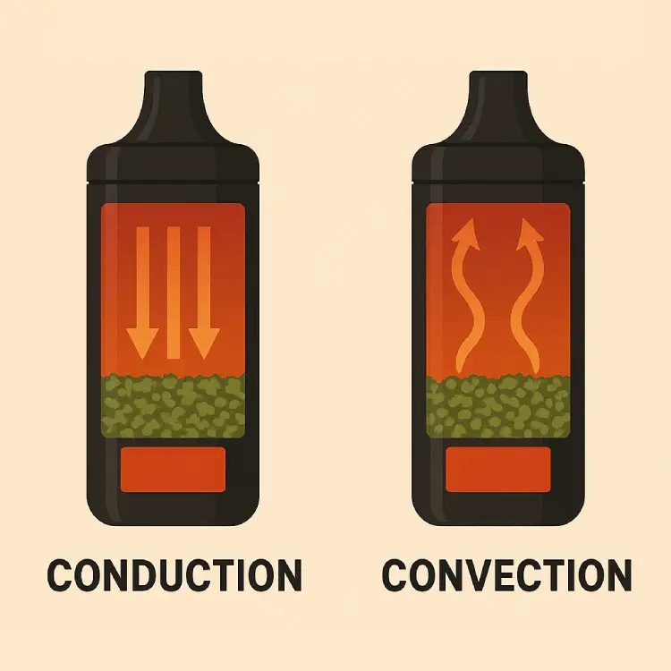 differences between convection vs. conduction