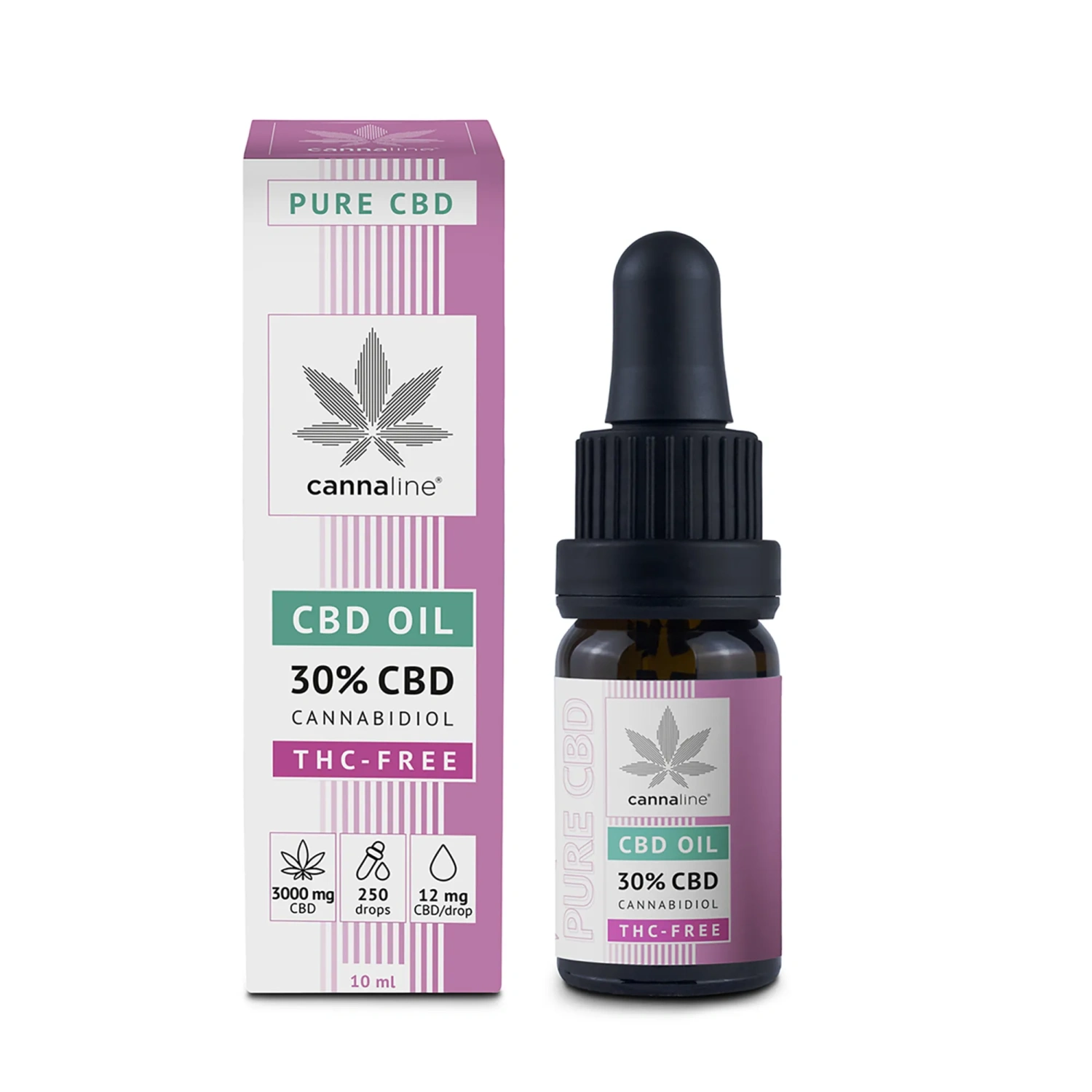 CANNALINE CBD Konopný olej THC FREE 30%, 3000 mg, 10 ml