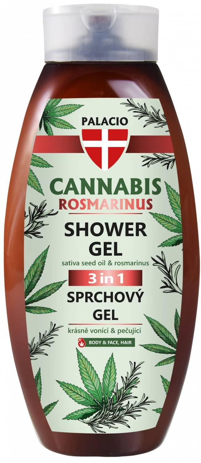Palacio Sprchový gél Cannabis Rosmarinus, 500 ml