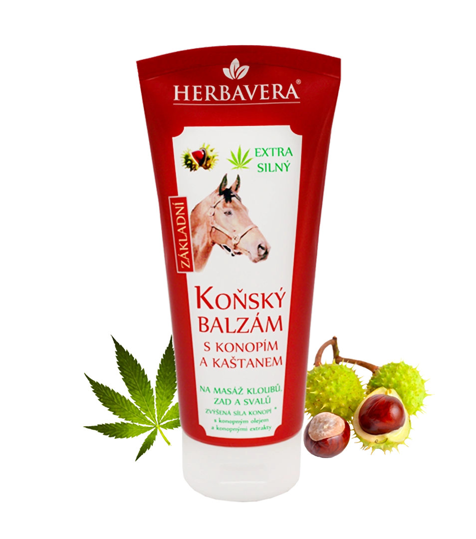 Herbavera Konský balzam s konope, 200 ml