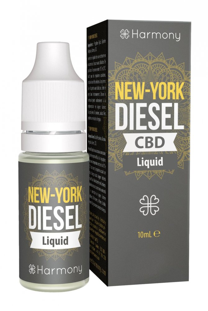 Harmony CBD Liquid New York Diesel 10 ml, 30-600 mg CBD 600 mg CBD