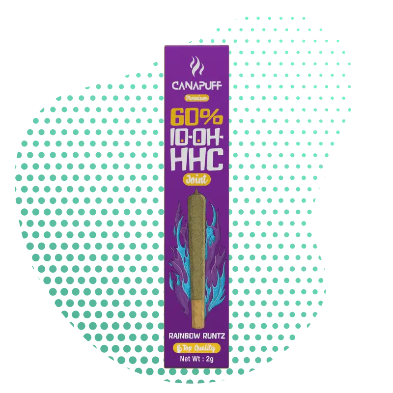CanaPuff 10-OH-HHC Preroll Rainbow Runtz, 10-OH-HHC 60%, 2 g