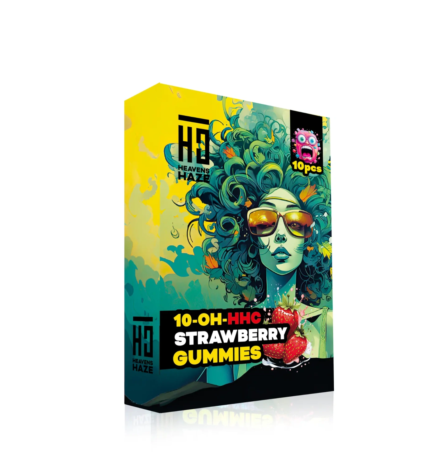 Heavens Haze 10-OH-HHC Gummies Erdbeere, 10 Stück x 40 mg, 400 mg 10-OH-HHC