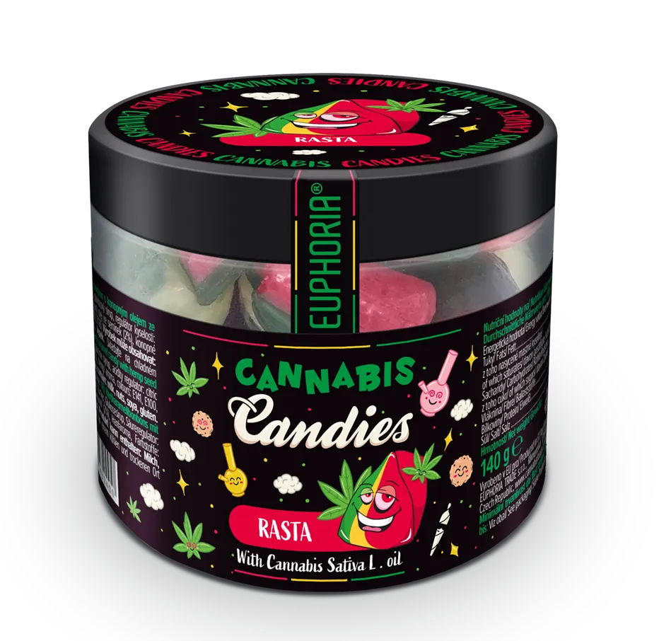 Euphoria Cannabis Candy Rasta, 140 g