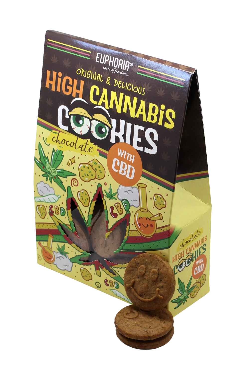 Euphoria High Cannabis Chocolate cookies s CBD, 100 g