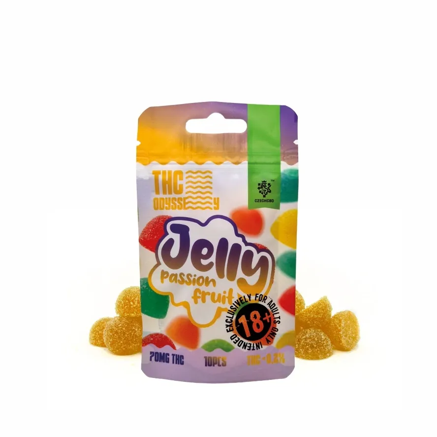 Czech CBD THC Odyssey Jelly Passion Fruit, 70 mg THC, 10 ks