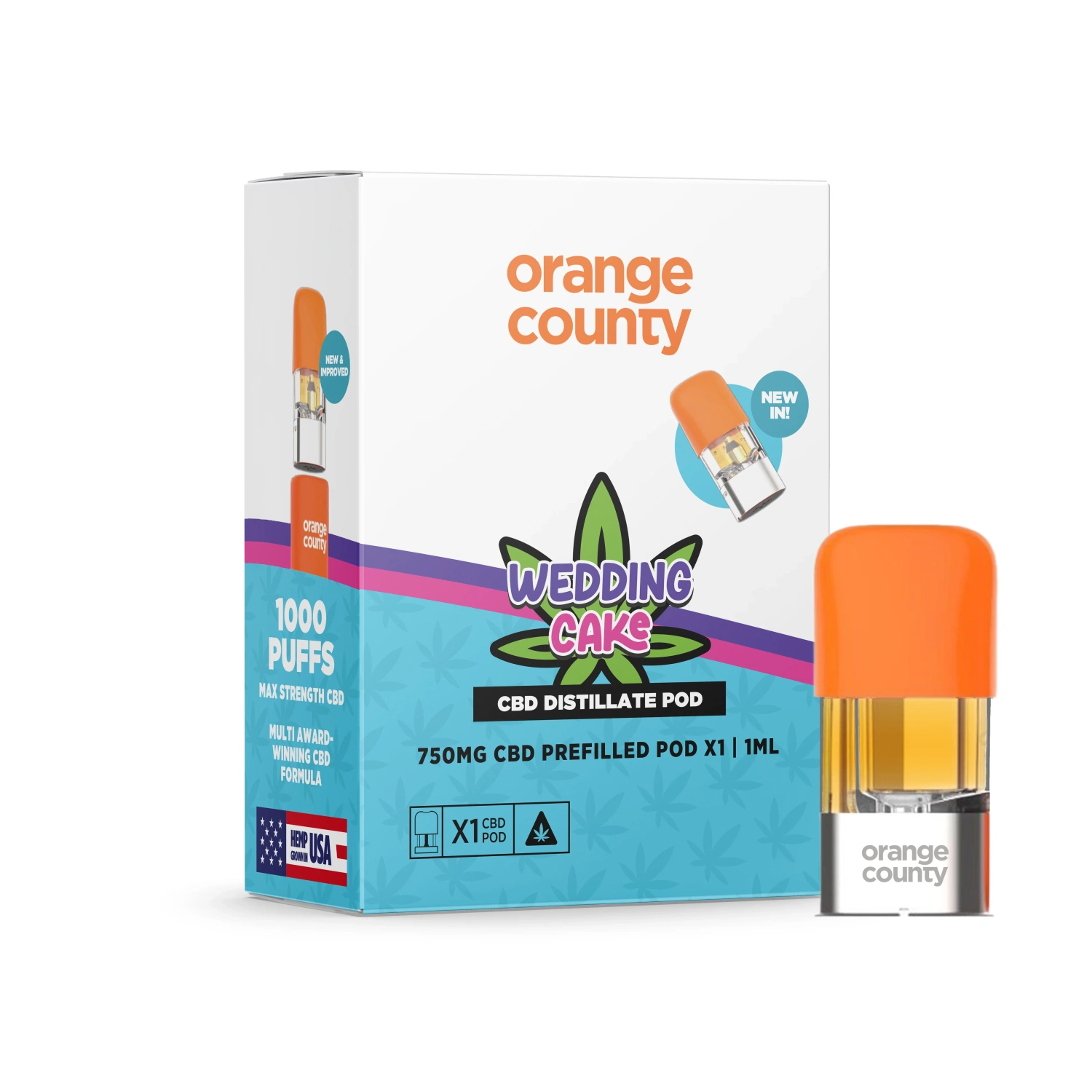 Orange County CBD Prefilled Pod Wedding Cake, 1 ml