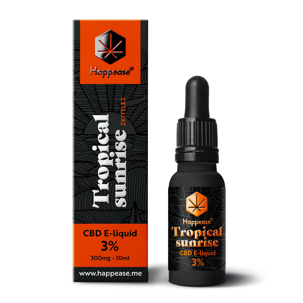 Happease CBD Vloeistof Tropical Sunrise, 3% CBD, 300 mg, 10 ml