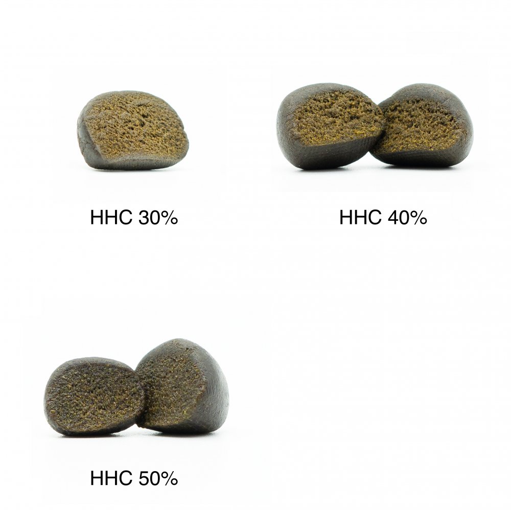 HHC Hash Monsterset - HHC Hash 30%, HHC Hash 40%, HHC Hash 50% - 3 x 1 g