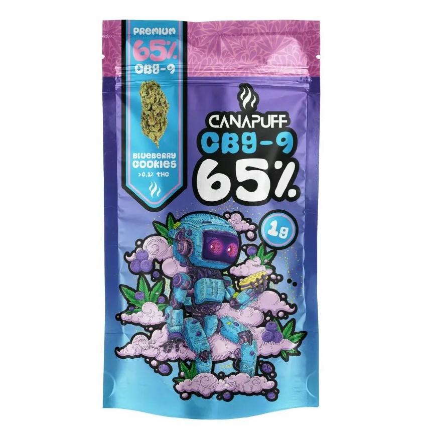 CanaPuff CBG9 Blüten Blueberry Cookie, 65 % CBG9, 1 g - 5 g