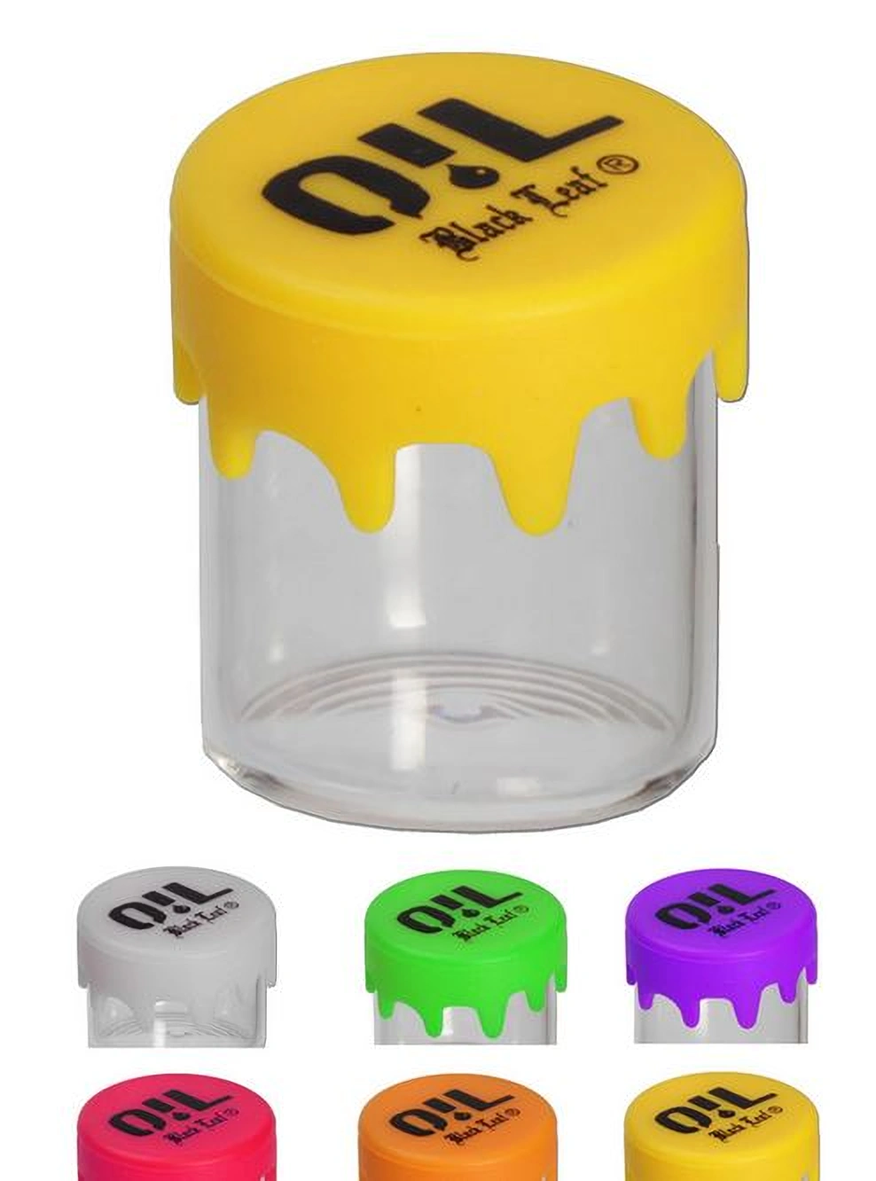 Olie Black Leaf Glazen container met siliconen dop, 7 ml