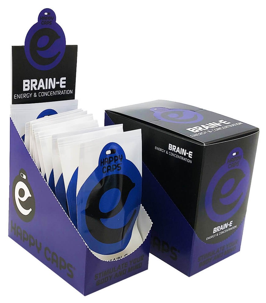 Happy Caps Brain E - Energie- und Konzentrationskapseln, Box 10 Stück, 40 g