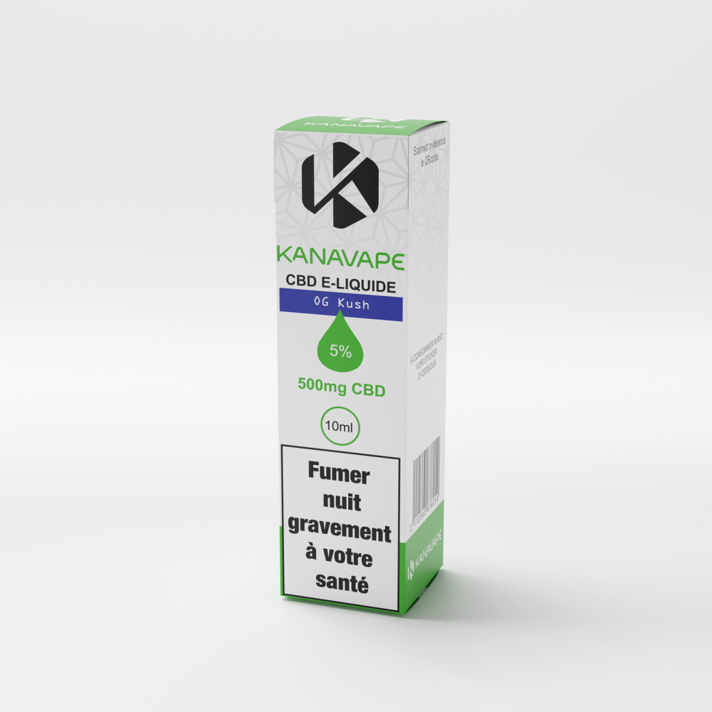 Kanavape OG Kush vloeistof, 5 %, 500 mg CBD, 10 ml