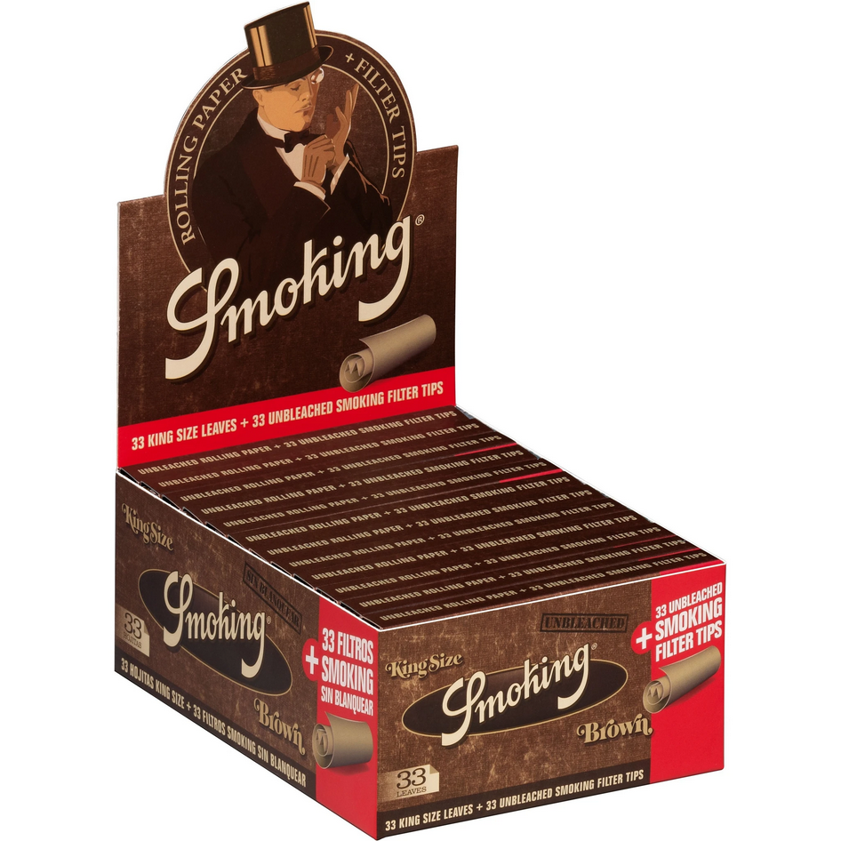 Fajčiarske papieriky King Size - Hnedé s filtrami
